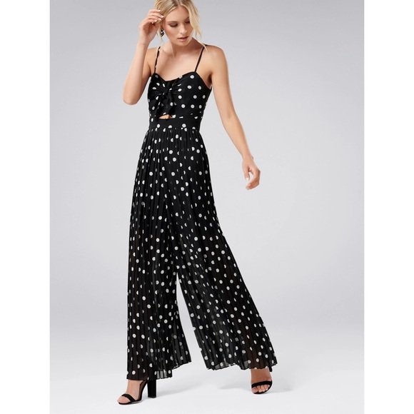 Ever New Gemma Pleated Polkadot Jumpsuit